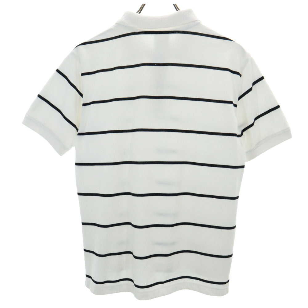 チャンピオン ボーダー柄 半袖 ポロシャツ M ホワイト Champion 鹿の子 メンズ