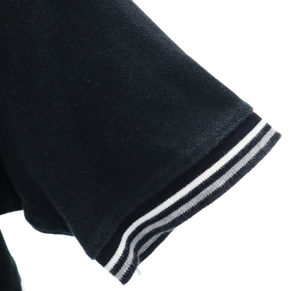 アベイシングエイプ 日本製 半袖 ポロシャツ S ブラック A BATHING APE 鹿の子 ユニオンジャック メンズ