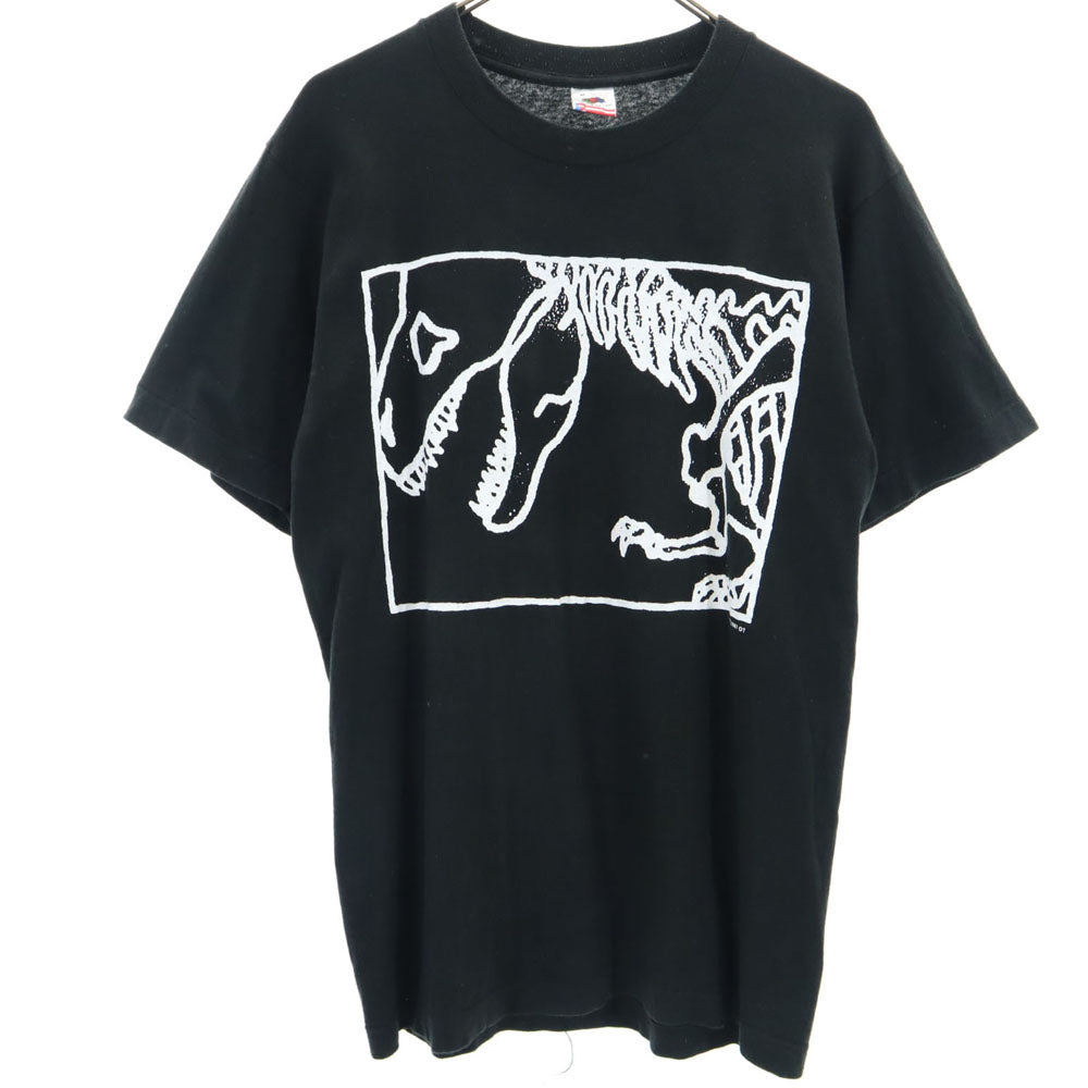 FRUIT OF THE LOOM フルーツオブザルーム 80s USA製 ヴィンテージ 半袖 Tシャツ M 黒 メンズ