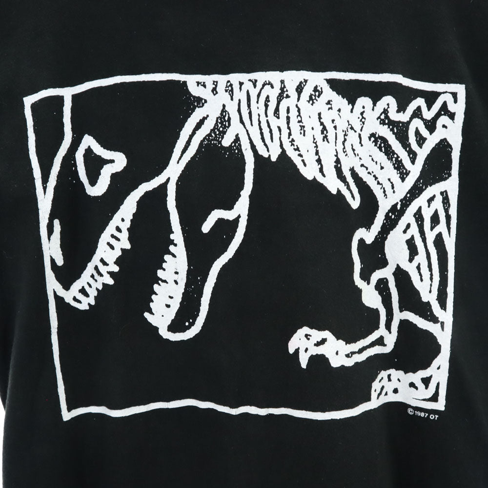 FRUIT OF THE LOOM フルーツオブザルーム 80s USA製 ヴィンテージ 半袖 Tシャツ M 黒 メンズ