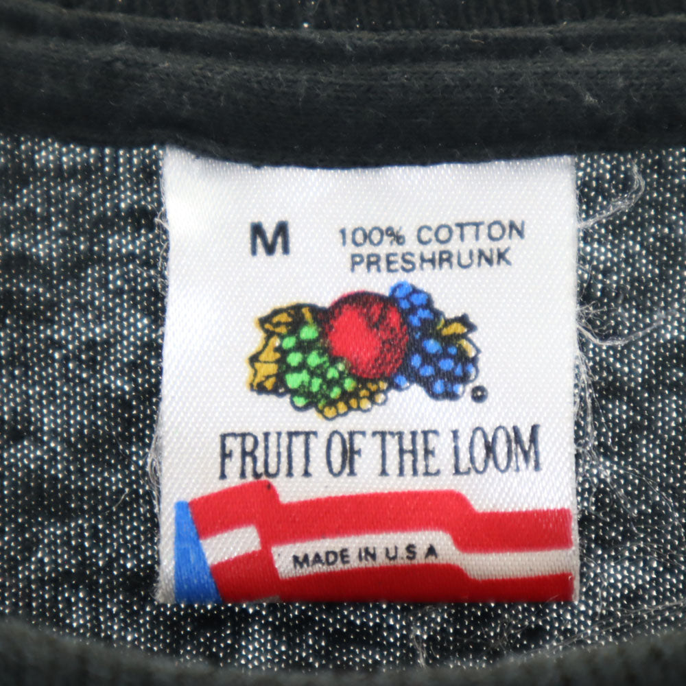 FRUIT OF THE LOOM フルーツオブザルーム 80s USA製 ヴィンテージ 半袖 Tシャツ M 黒 メンズ