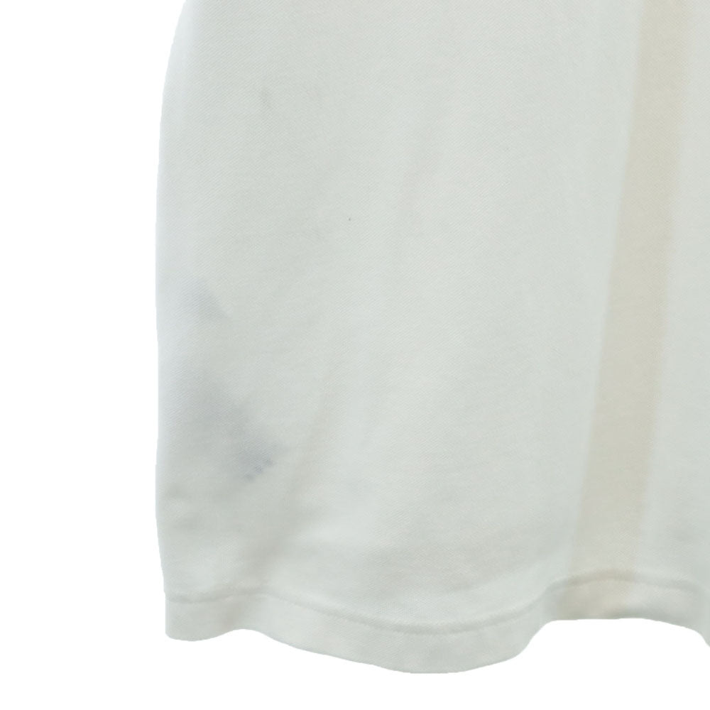 アディダス ゴルフ 半袖 ハーフジップ Tシャツ L 白 adidas 鹿の子地 メンズ