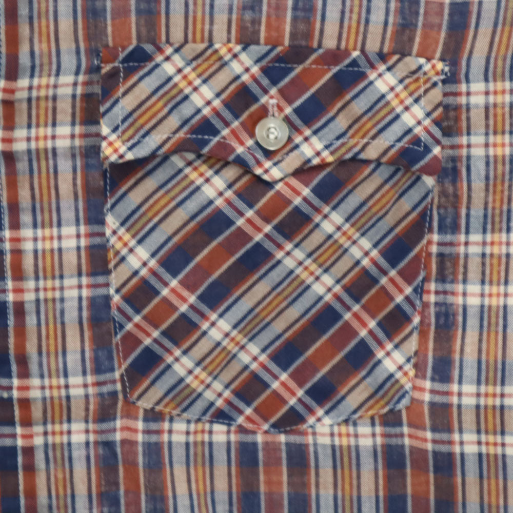 ジェーシーペニー 80s ヴィンテージ 長袖 チェックシャツ L レッド 他 JC PENNEY ガーゼ生地 メンズ