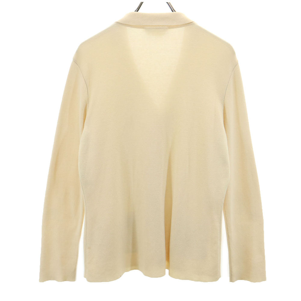 サルヴァトーレフェラガモ イタリア製 コットン ニットジャケット S アイボリー系 Salvatore Ferragamo レディース