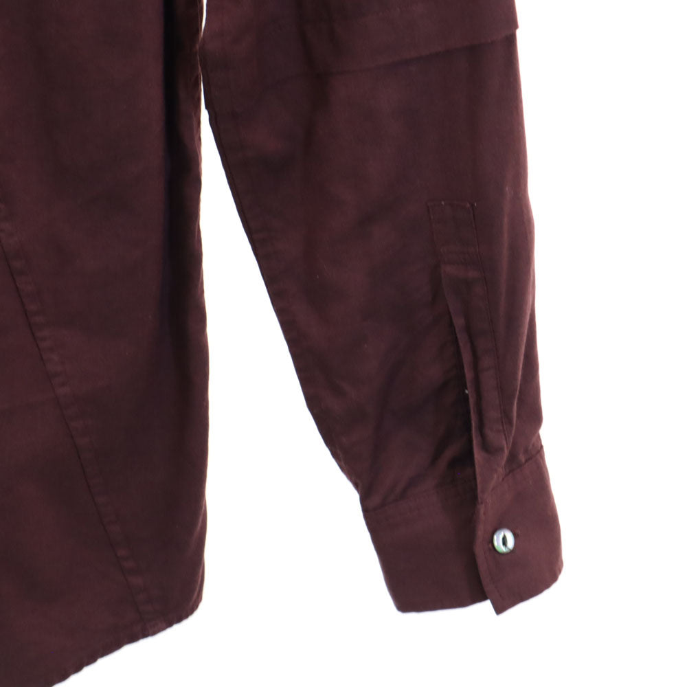 SHAREEF シャリーフ 日本製 長袖 シャツ 1 ボルドー系 メンズ