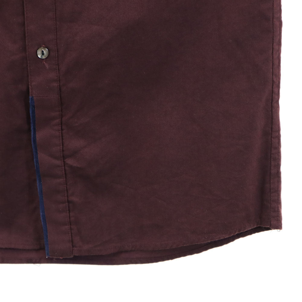 SHAREEF シャリーフ 日本製 長袖 シャツ 1 ボルドー系 メンズ