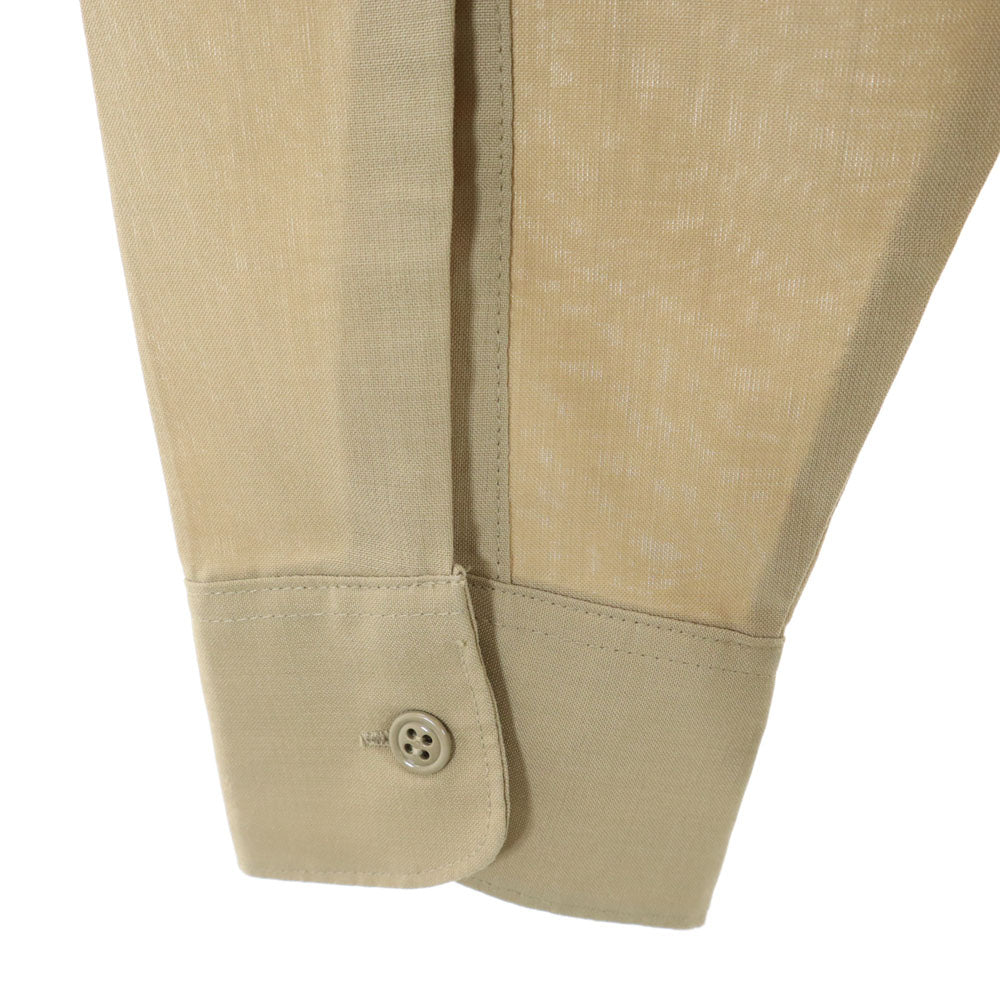 アメリカ軍 80s ウールブレンド DLA ヴィンテージ 長袖 ミリタリーシャツ 14 1/2×34 ベージュ系 US ARMY メンズ