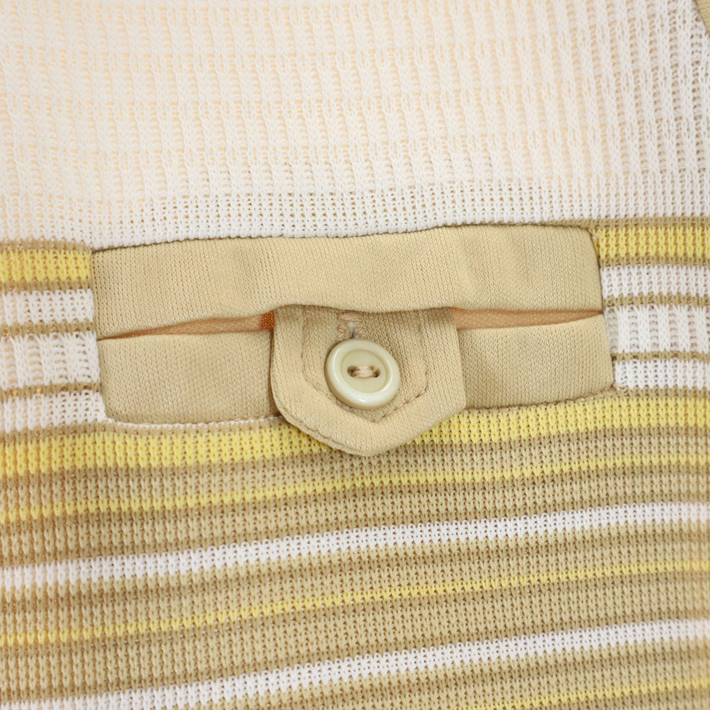 D'Oro 70s ヴィンテージ 半袖 ポロシャツ M ベージュ D'Oro メンズ