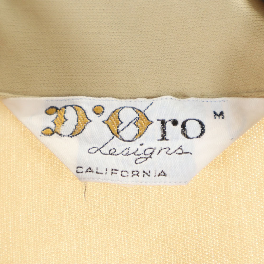 D'Oro 70s ヴィンテージ 半袖 ポロシャツ M ベージュ D'Oro メンズ