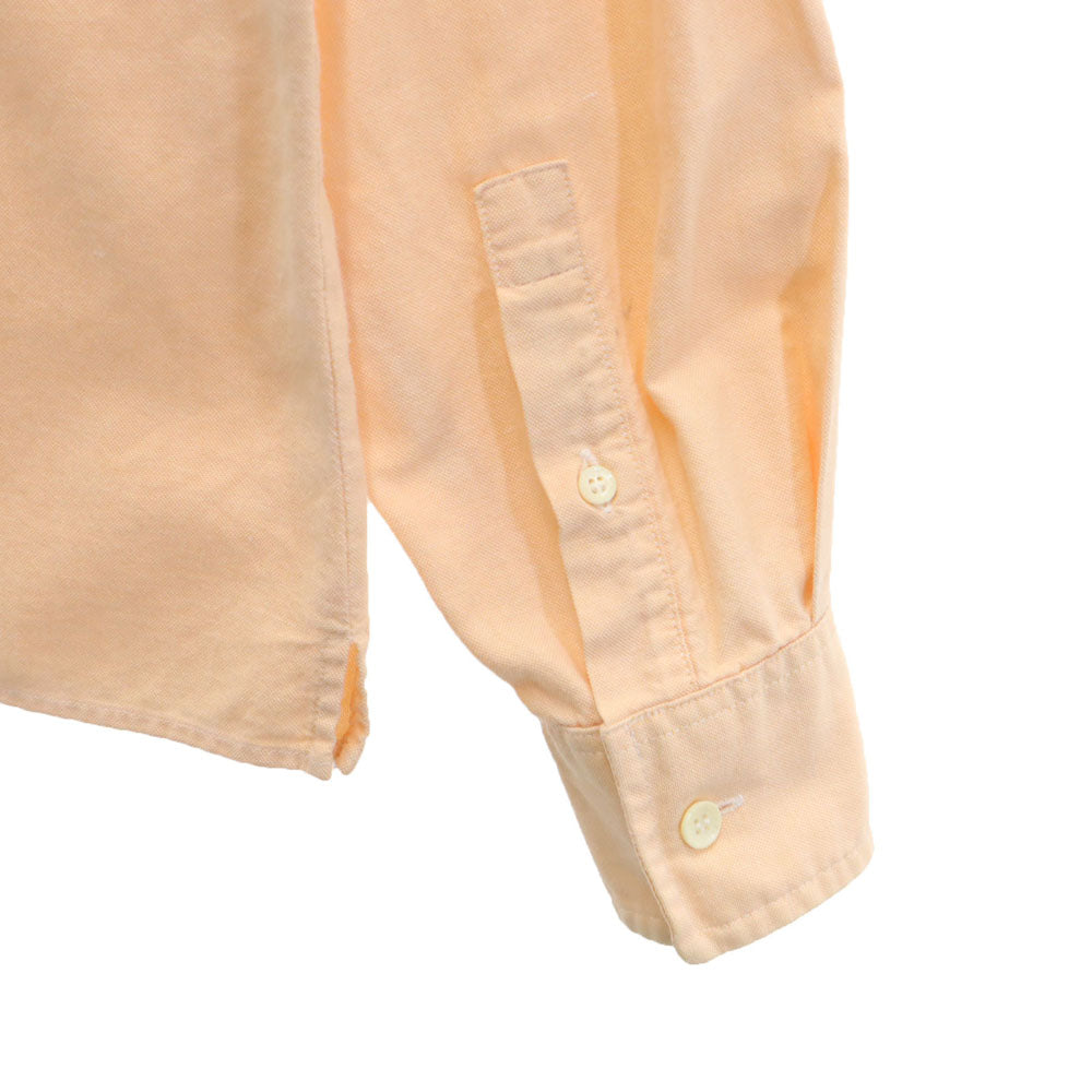 A BATHING APE アベイシングエイプ 日本製 長袖 オックスフォード ボタンダウンシャツ M オレンジ メンズ