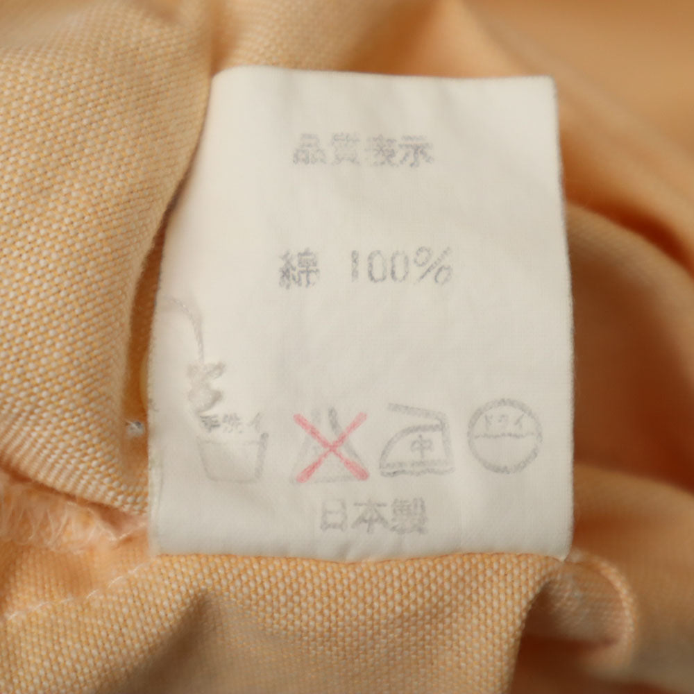 A BATHING APE アベイシングエイプ 日本製 長袖 オックスフォード ボタンダウンシャツ M オレンジ メンズ