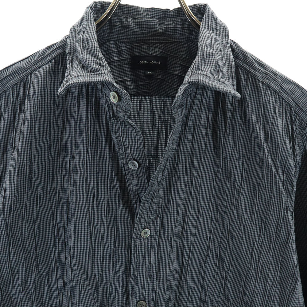 ジョゼフオム チェック柄 長袖 シャツ 46 グレー系 JOSEPH HOMME メンズ