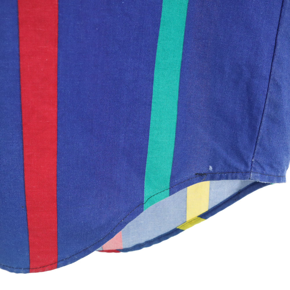 Western Plains Trading CO. 80s 90s オールド ストライプ柄 長袖 シャツ 2X ブルー系 ビッグサイズ メンズ