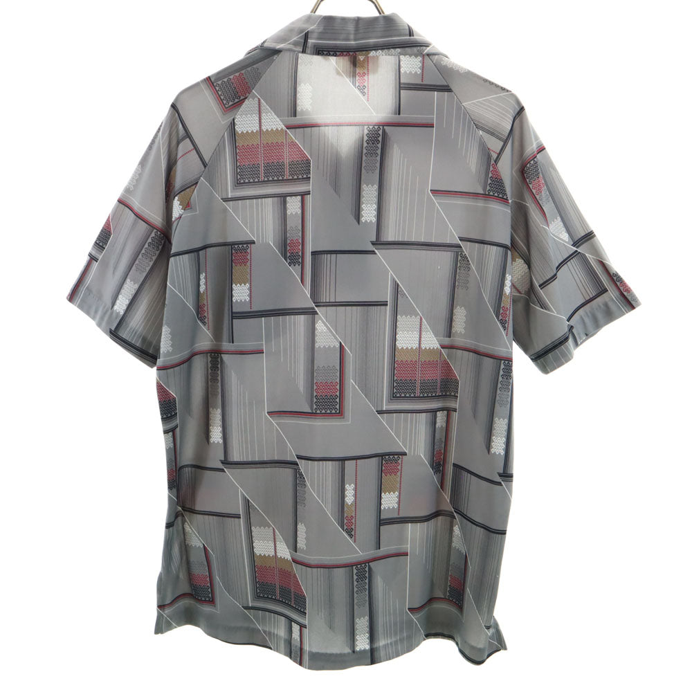 MARK FORE 70s USA製 ヴィンテージ 半袖 オープンカラー ポロシャツ L グレー メンズ