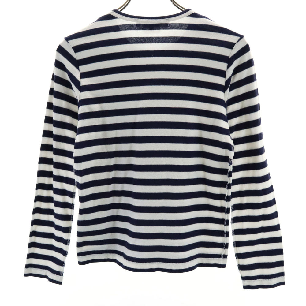 コムデギャルソンコムデギャルソン 2010年 ボーダー柄 長袖 Tシャツ XS ネイビー×ホワイト Comme des Garcons Comme des Garcons ロンT レディース