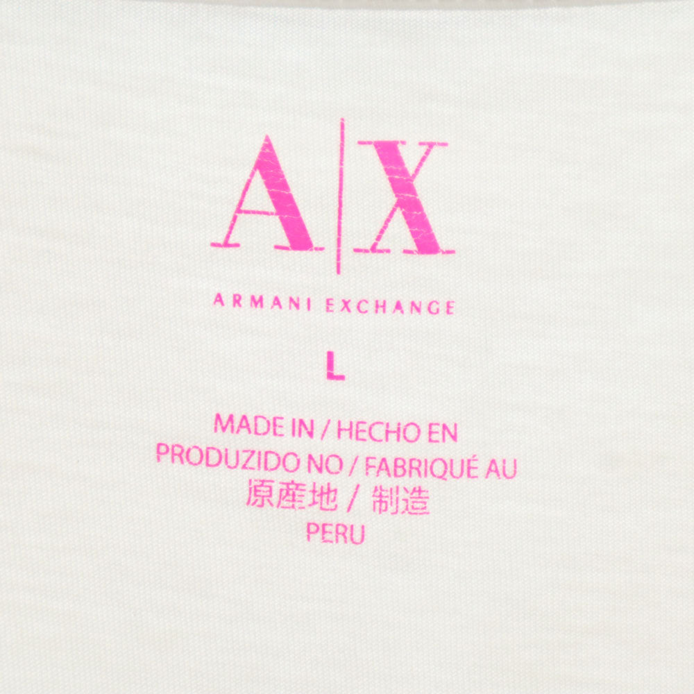 アルマーニエクスチェンジ 半袖 Vネック Tシャツ L 白系 ARMANI EXCHANGE メンズ