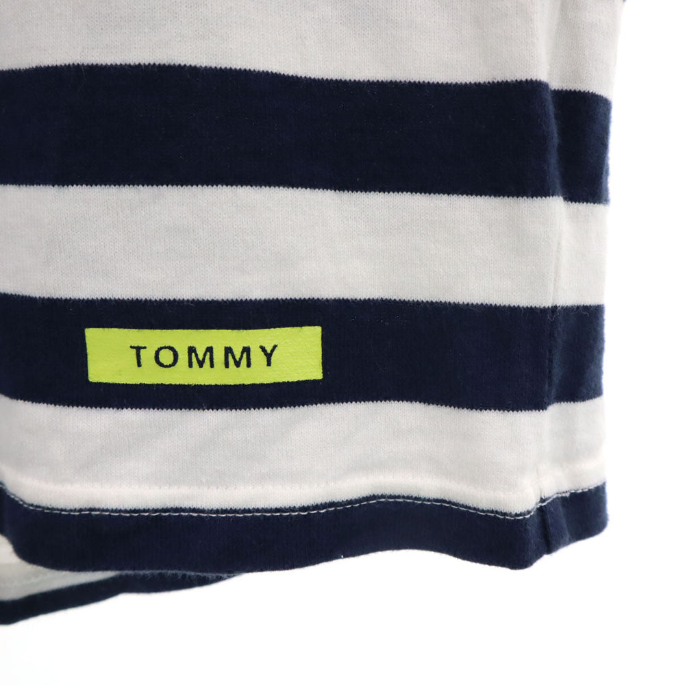 トミー ボーダー柄 半袖 Tシャツ L ホワイト×ネイビー TOMMY メンズ
