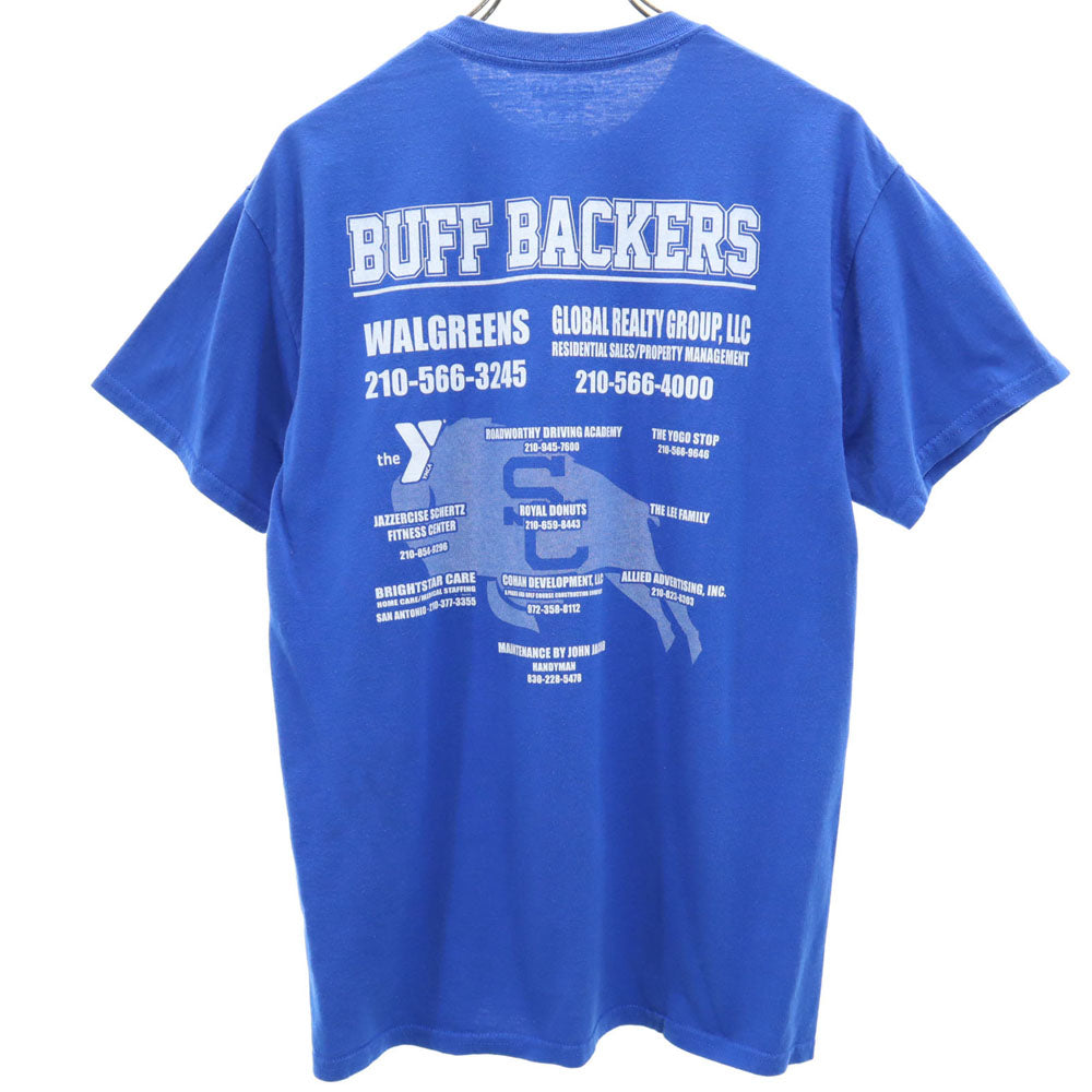 ギルダン 両面プリント バスケットボール 半袖 Tシャツ M ブルー GILDAN メンズ