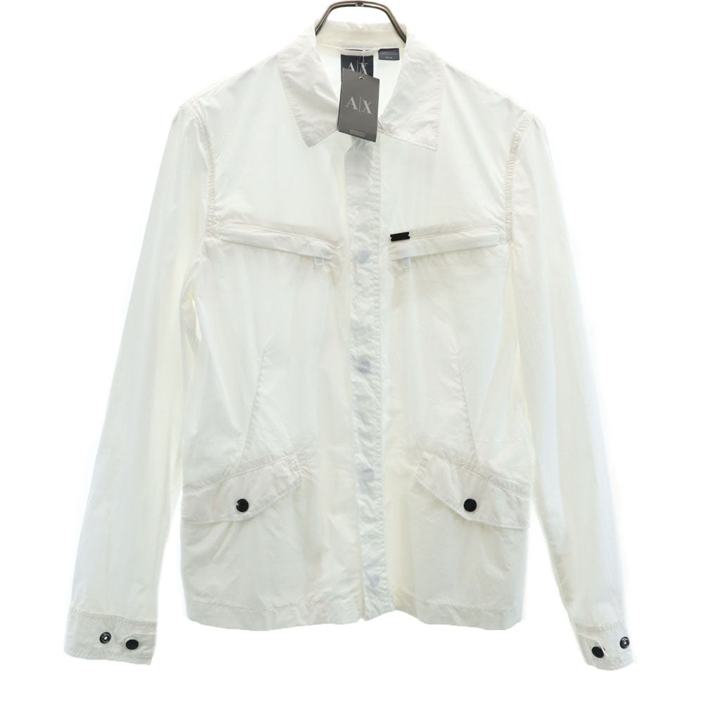 未使用 ARMANI EXCHANGE アルマーニエクスチェンジ シャツジャケット XS ホワイト タグ付き メンズ