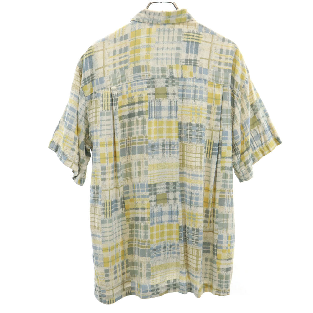 ユニクロ オールド チェック柄 半袖 シャツ M グレージュ他 UNIQLO メンズ