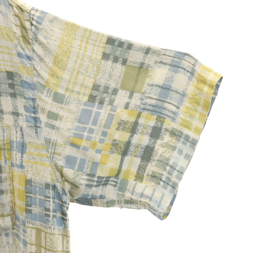 ユニクロ オールド チェック柄 半袖 シャツ M グレージュ他 UNIQLO メンズ