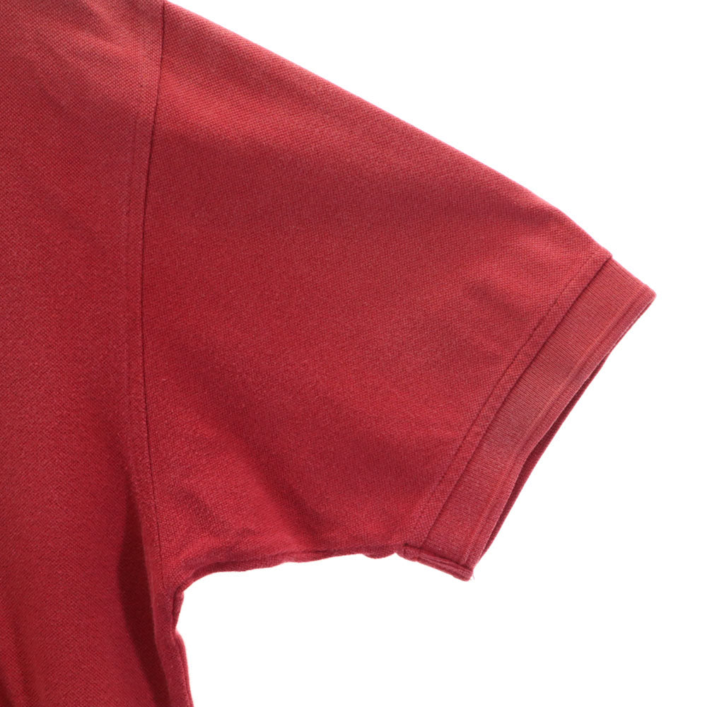 トミーヒルフィガー 90s オールド フラッグタグ 半袖 ポロシャツ M レッド系 TOMMY HILFIGER 鹿の子 メンズ