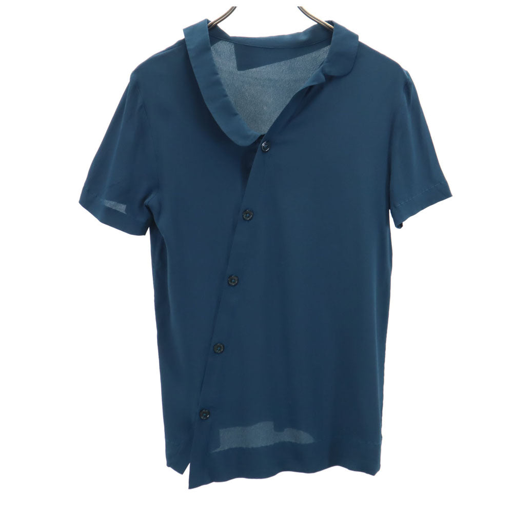 MARNI マルニ イタリア製 半袖 アシンメトリー ブラウス 38 青緑系 変形 メンズ