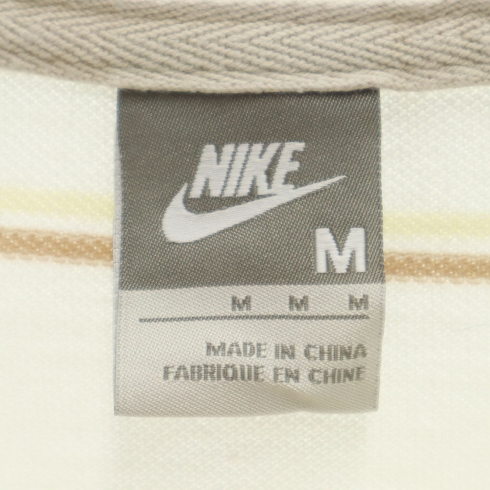 ナイキ ボーダー柄 半袖 鹿の子 Tシャツ M ホワイト NIKE メンズ