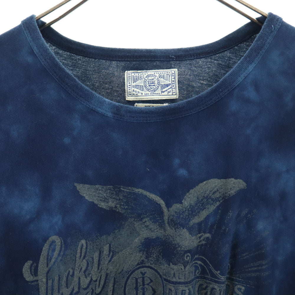 ラッキーブランド プリント 半袖 Tシャツ XL ネイビー系 LUCKY BRAND メンズ