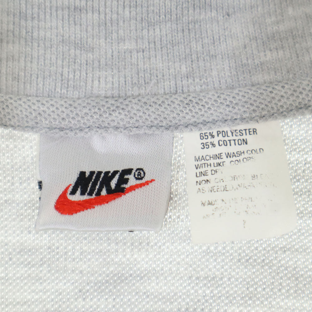 ナイキ 90s 00s 白タグ オールド 半袖 ポロシャツ L グレー NIKE 鹿の子 メンズ