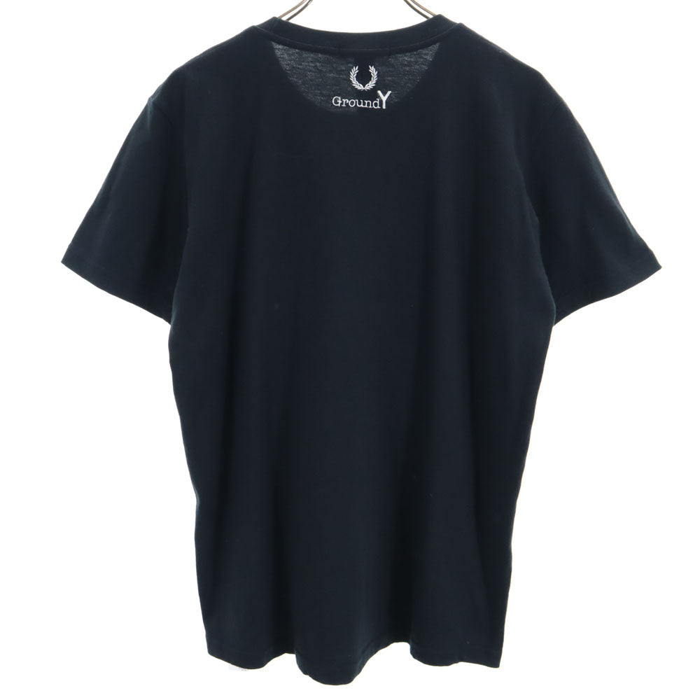 Ground Y グランドワイ フレッドペリー コラボ 半袖 Tシャツ M ブラック × FRED PERRY メンズ