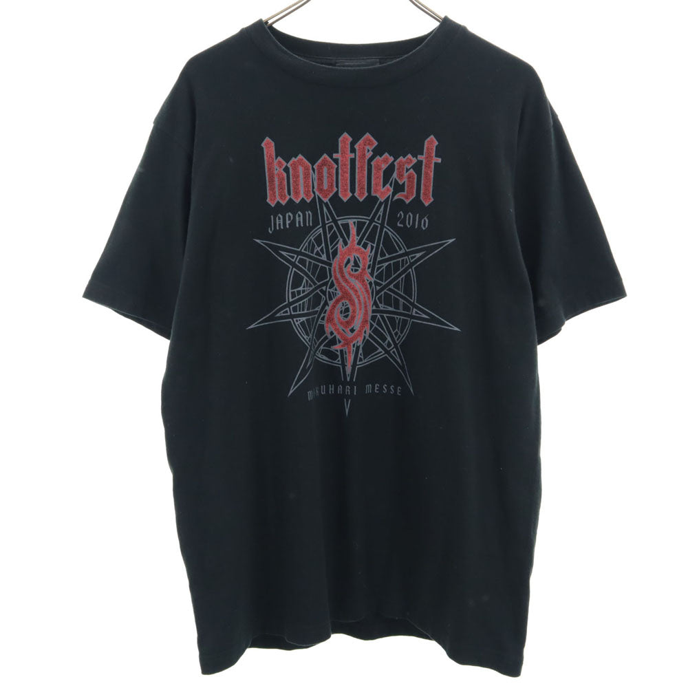 プリントスター ノットフェス 2016 半袖 Tシャツ L ブラック Printstar KNOT FEST メンズ