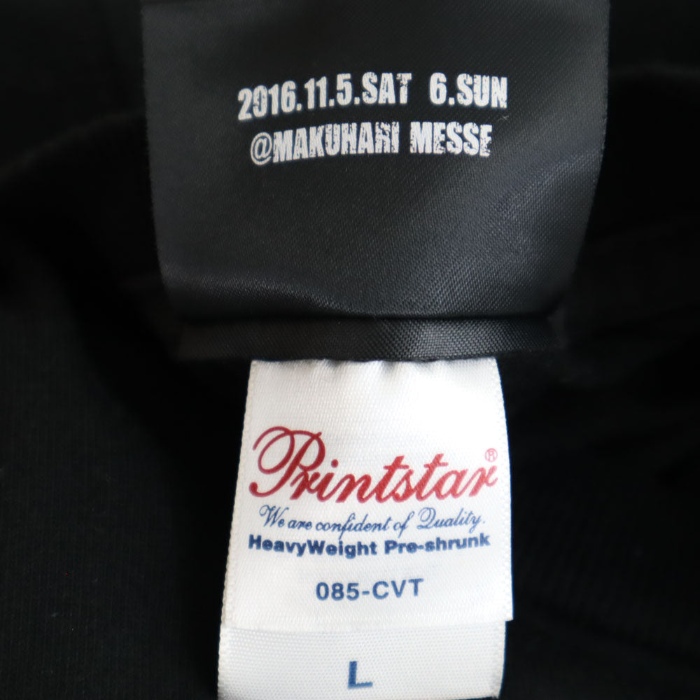 プリントスター ノットフェス 2016 半袖 Tシャツ L ブラック Printstar KNOT FEST メンズ