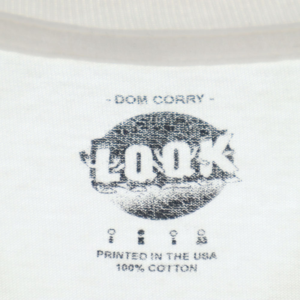 LQQK STUDIO THE DOM COREY ルックスタジオ プリント 半袖 Tシャツ M ホワイト メンズ