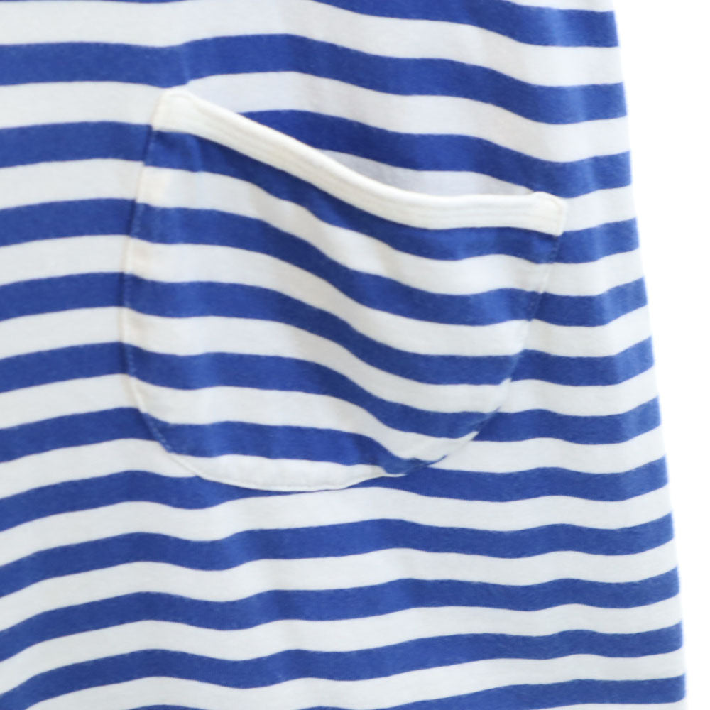 marimekko マリメッコ ボーダー柄 長袖 ワンピース 160 ブルー×ホワイト キッズ