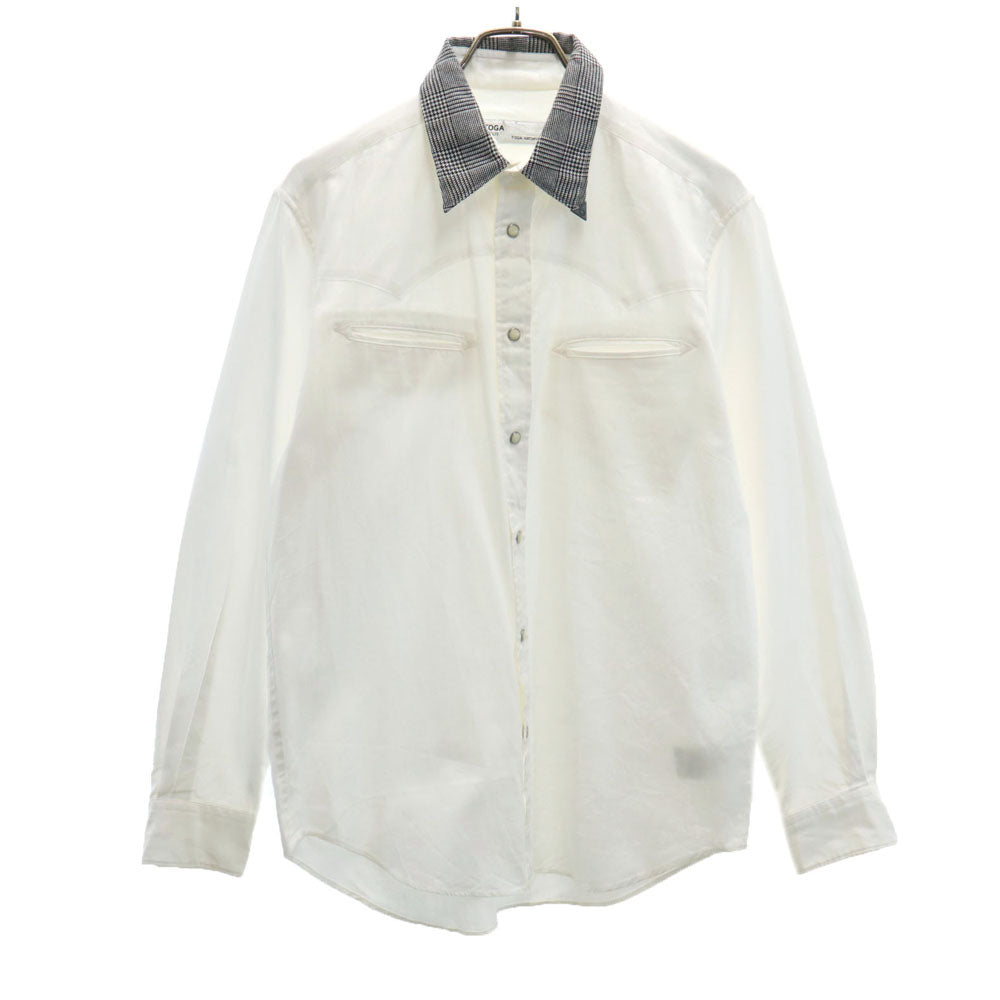 TOGA トーガ 日本製 長袖 ウエスタンシャツ 48 ホワイト メンズ