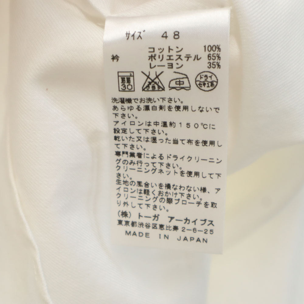 TOGA トーガ 日本製 長袖 ウエスタンシャツ 48 ホワイト メンズ