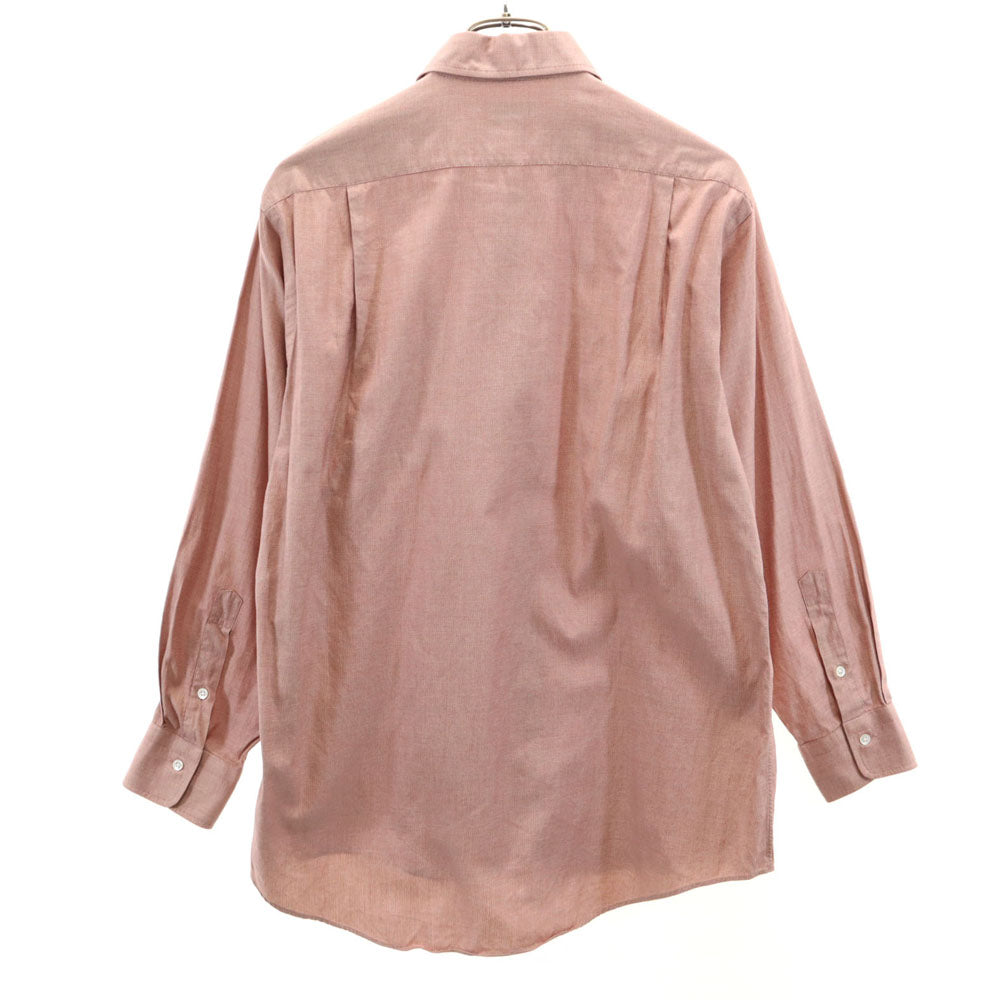 Burberrys バーバリーズ 90s 日本製 オールド 長袖 シャツ 39-80 ピンクブラウン系 メンズ