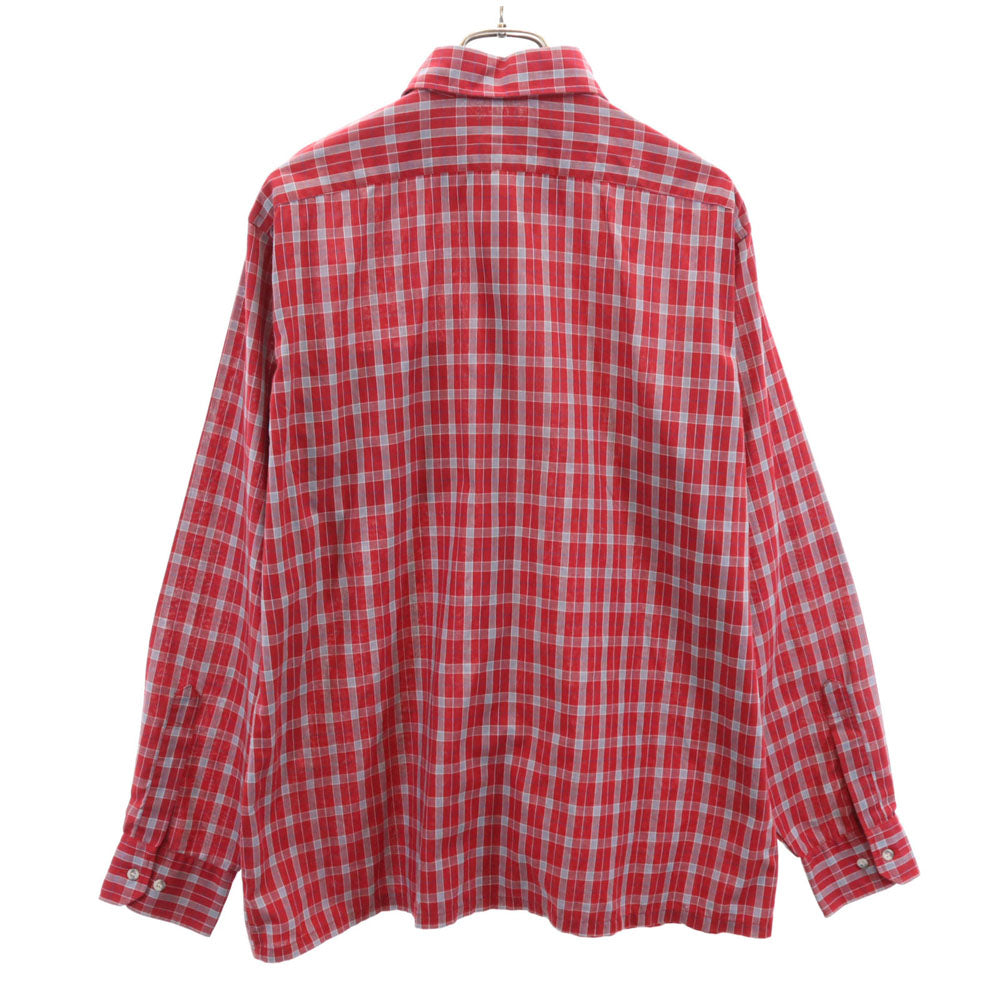 ARROW アロー 70s 80s ヴィンテージ チェック柄 長袖 ボタンダウンシャツ L レッド 他 SPORT メンズ