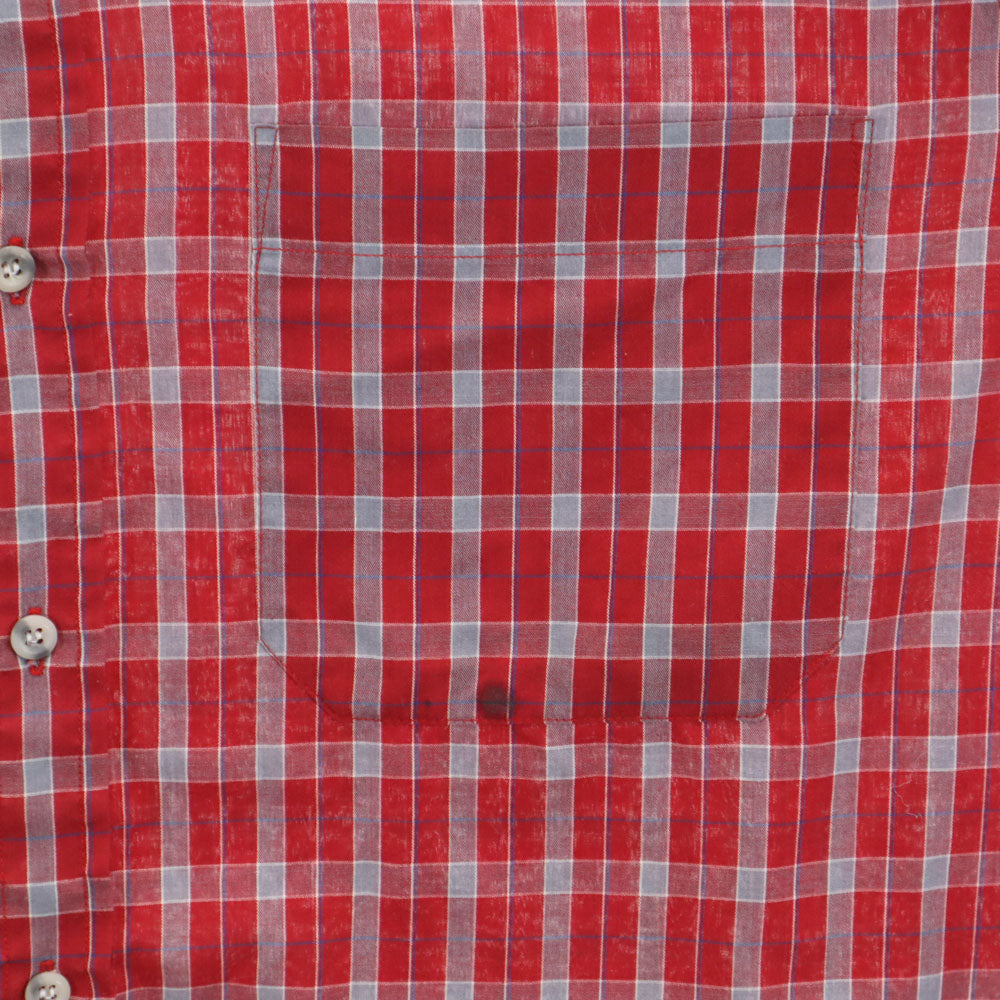 ARROW アロー 70s 80s ヴィンテージ チェック柄 長袖 ボタンダウンシャツ L レッド 他 SPORT メンズ