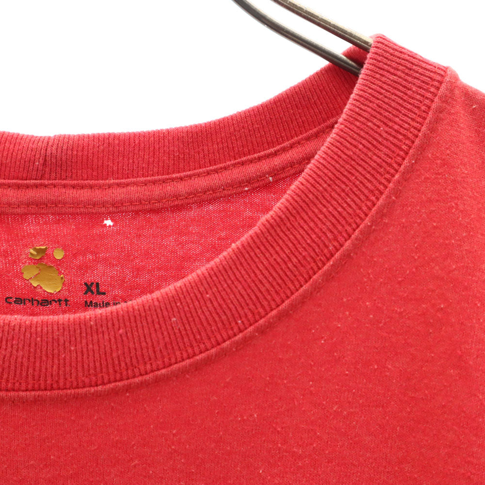 カーハート 半袖 Tシャツ XL レッド Carhartt ポケT メンズ