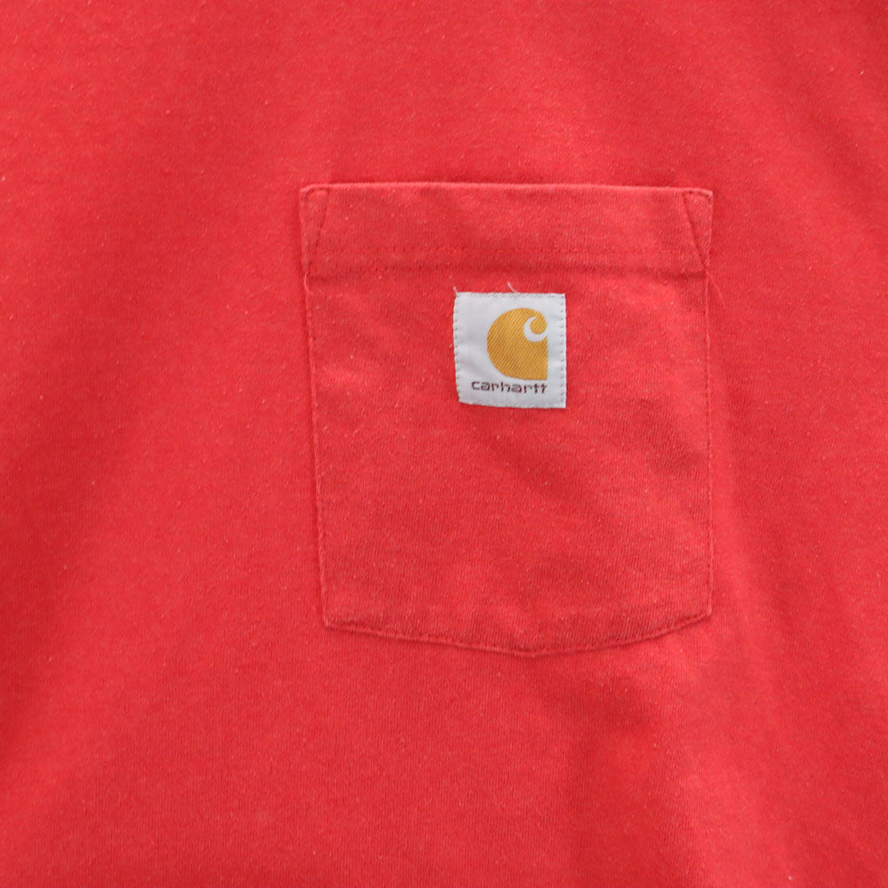 カーハート 半袖 Tシャツ XL レッド Carhartt ポケT メンズ
