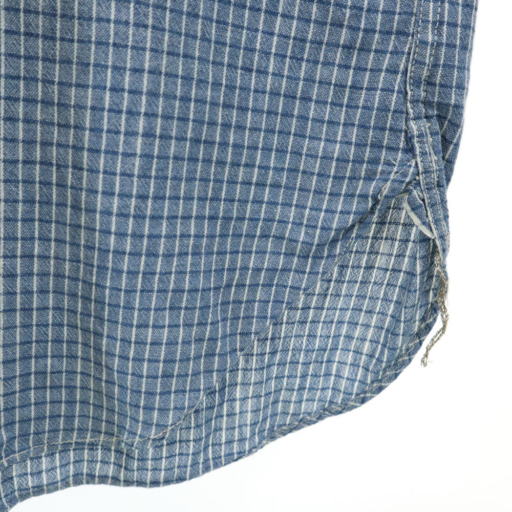 RRL ダブルアールエル チェック柄 長袖 隠し ボタンダウンシャツ XS ブルー系 メンズ