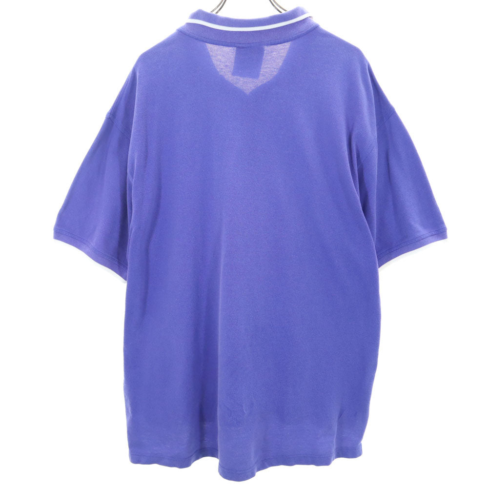 adidas アディダス 90s オールド 半袖 ポロシャツ L パープル 鹿の子 メンズ