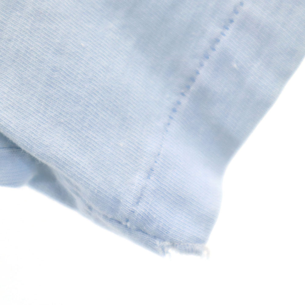 Hanes ヘインズ 80s USA製 ヴィンテージ オレンジタグ プリント 半袖 Tシャツ S ブルー メンズ