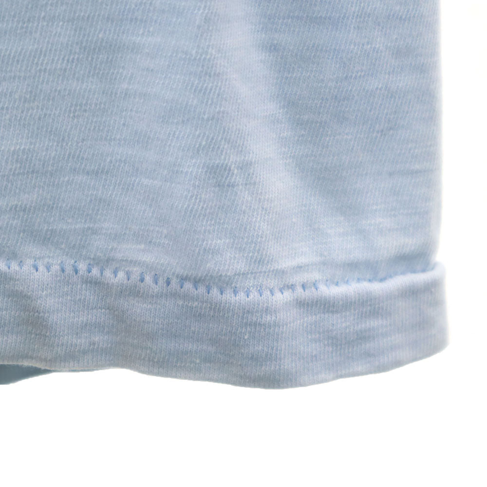 Hanes ヘインズ 80s USA製 ヴィンテージ オレンジタグ プリント 半袖 Tシャツ S ブルー メンズ