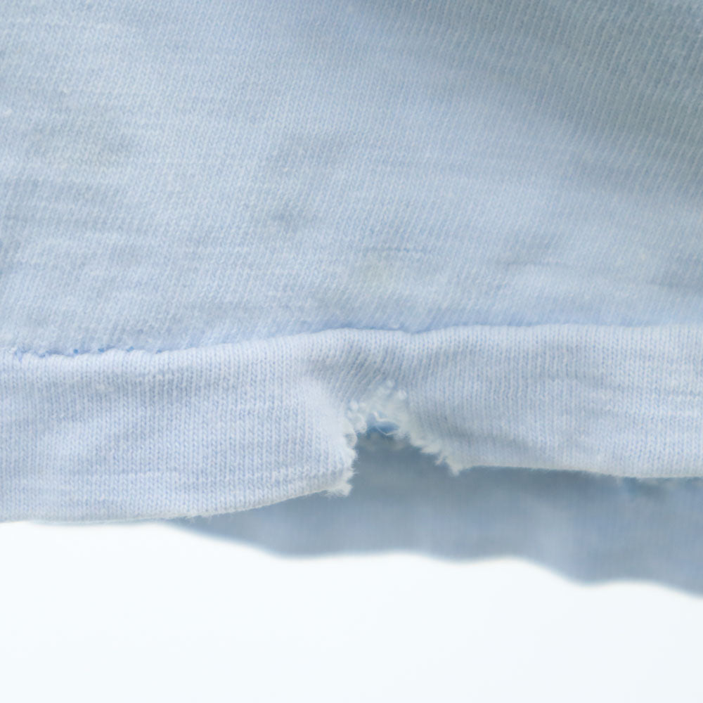 Hanes ヘインズ 80s USA製 ヴィンテージ オレンジタグ プリント 半袖 Tシャツ S ブルー メンズ