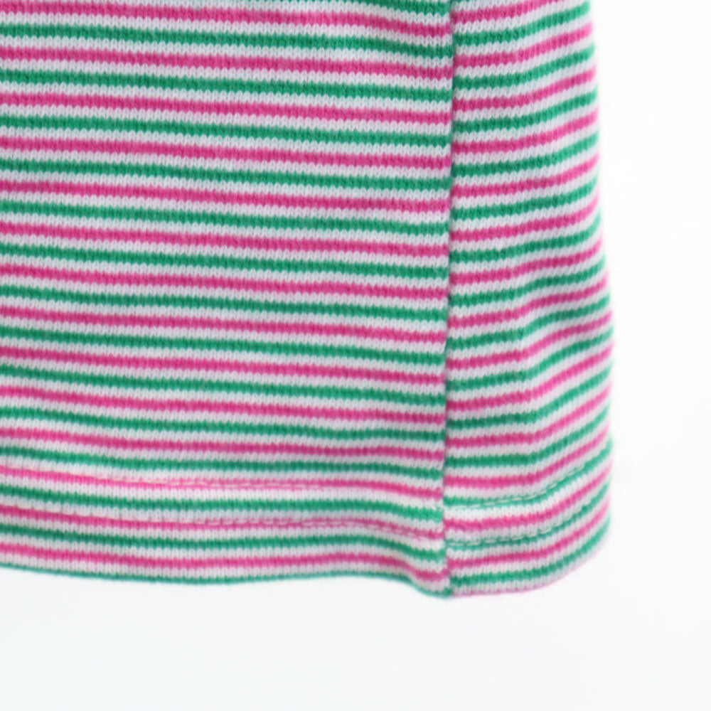 プニュズ ボーダー柄 半袖 モックネック カットソー 1 ピンク 他 PUNYUS Tシャツ レディース