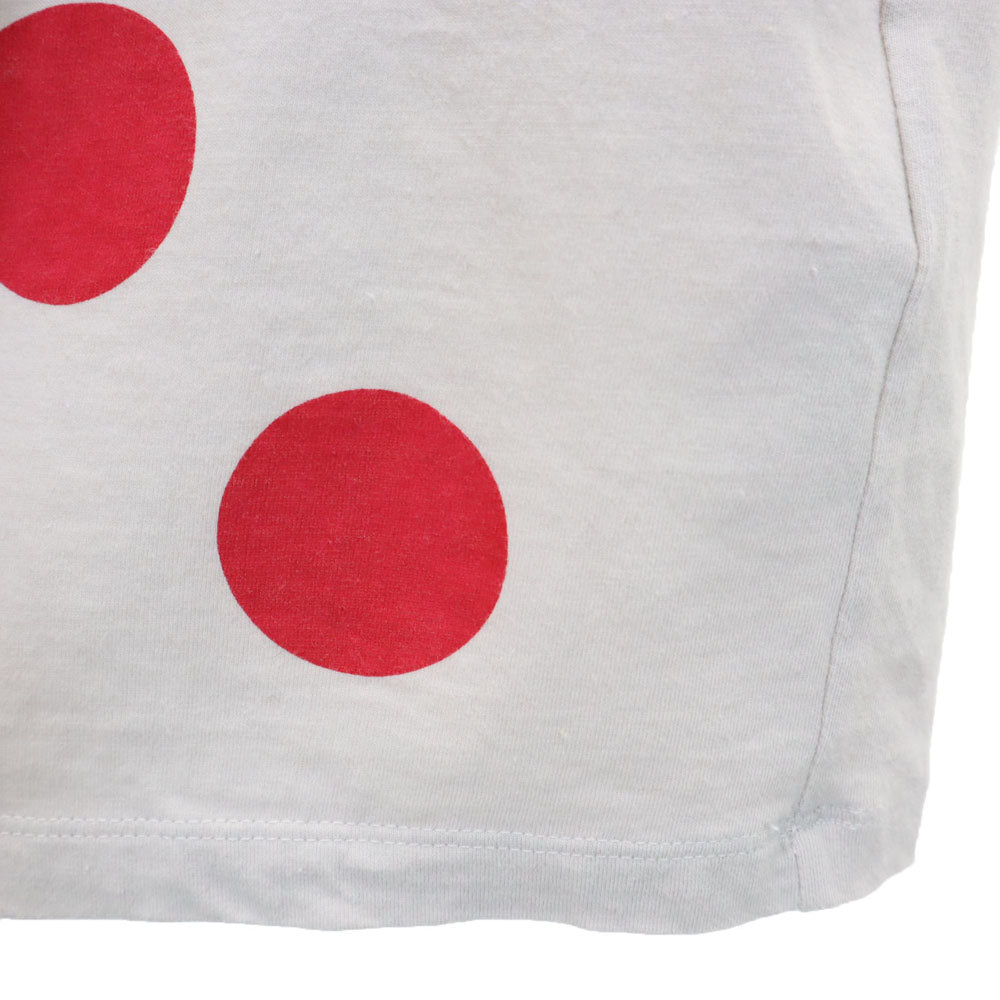 ワイズフォーリビング 日本製 ドット柄 半袖 Tシャツ グレー×レッド系 Y's for living レディース