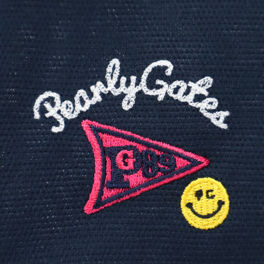 パーリーゲイツ 日本製 ゴルフ 半袖 ポロシャツ 1 ネイビー PEARLY GATES レディース
